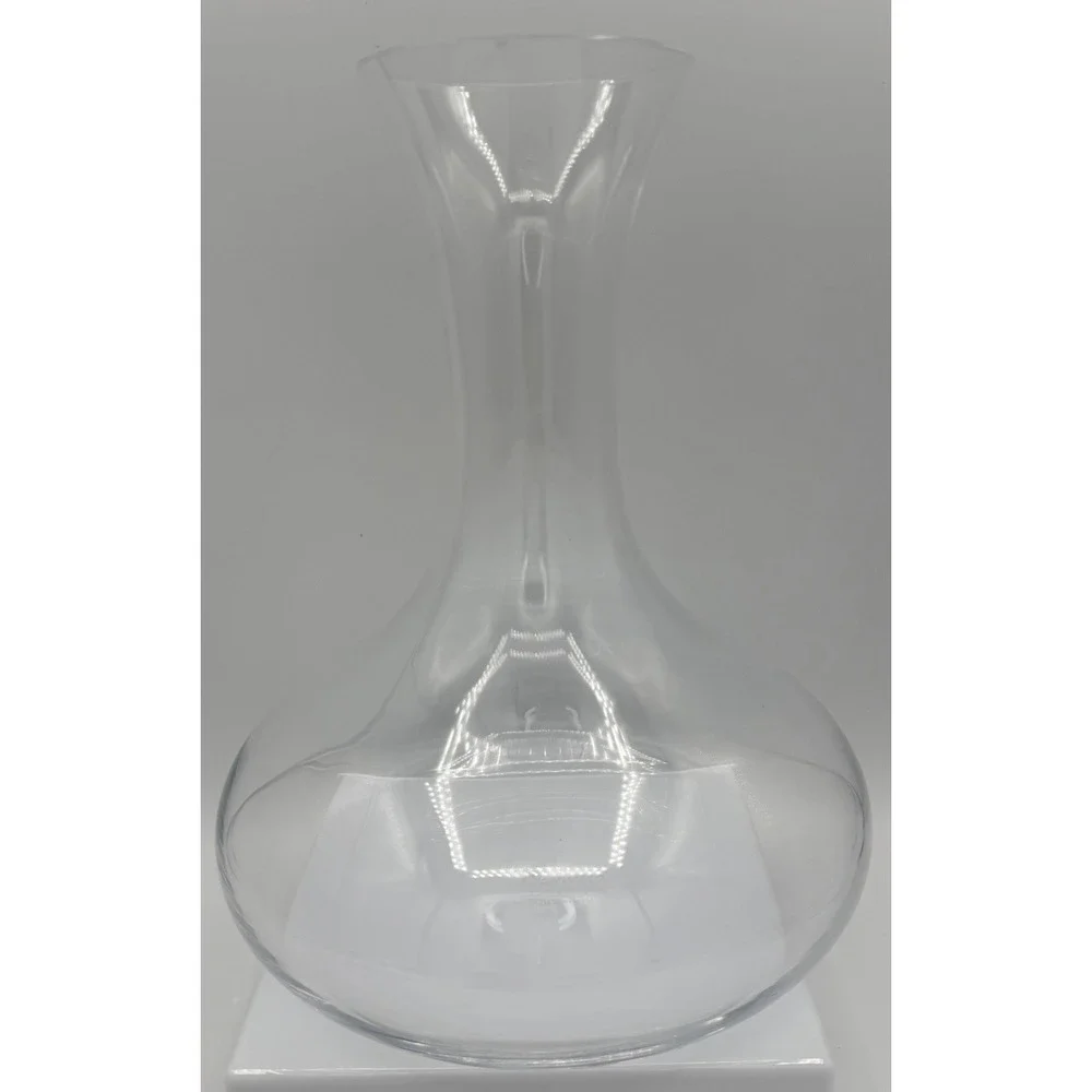 Denizli Clear Glass Wine Decanter Hand Made in Turkey 10x7.5